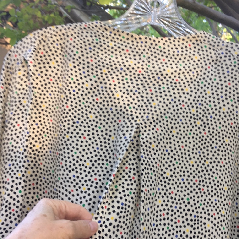 SILK “Argenti” Polka Dot Blouse - Picture 5 of 9